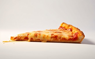 A slice of pizza with cheese dripping off it 3