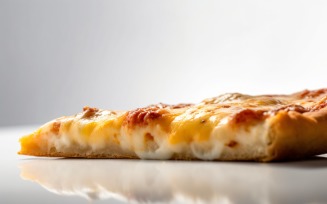 A slice of pizza with cheese dripping off it 5