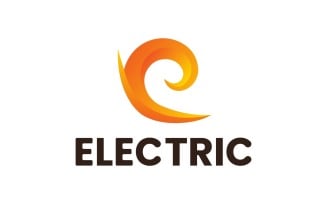 Electric E Letter Logo Template