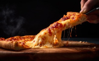 Taking Slice In Pizza Lifter Of Hot Cheese Pizza 28