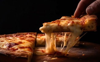 Taking Slice In Pizza Lifter Of Hot Cheese Pizza 30