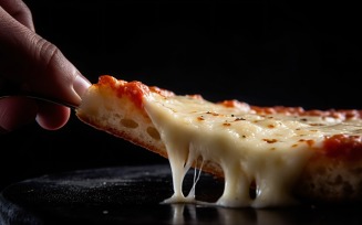 Taking Slice In Pizza Lifter Of Hot Cheese Pizza 33