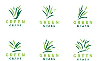 Green Grass Logo Natural Plant LeafV2