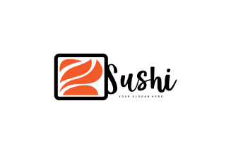 Sushi logo simple design sushi japaneseV10