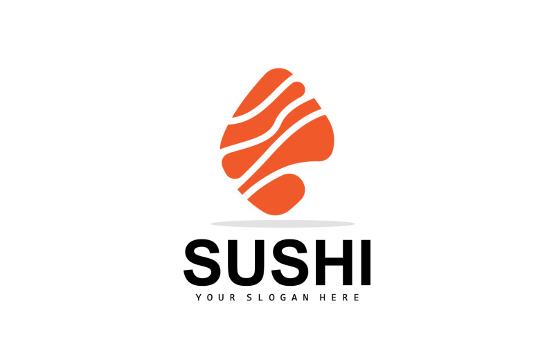 Sushi logo simple design sushi japaneseV12 Logo Template