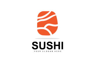 Sushi logo simple design sushi japaneseV13