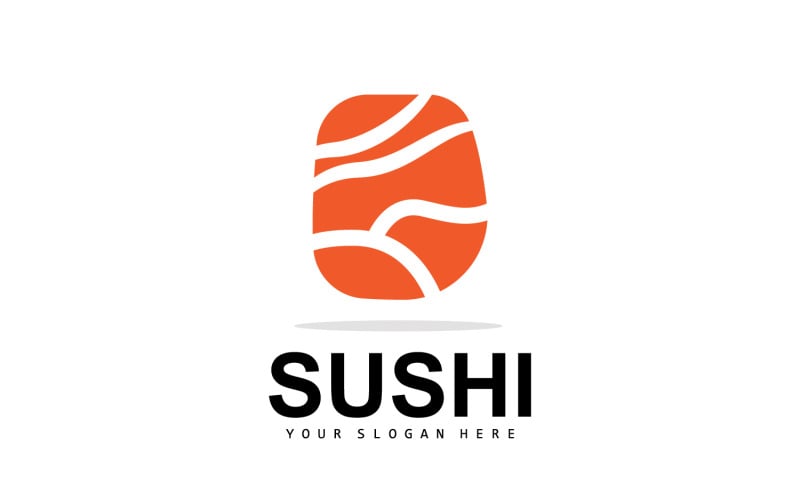 Sushi logo simple design sushi japaneseV13 Logo Template
