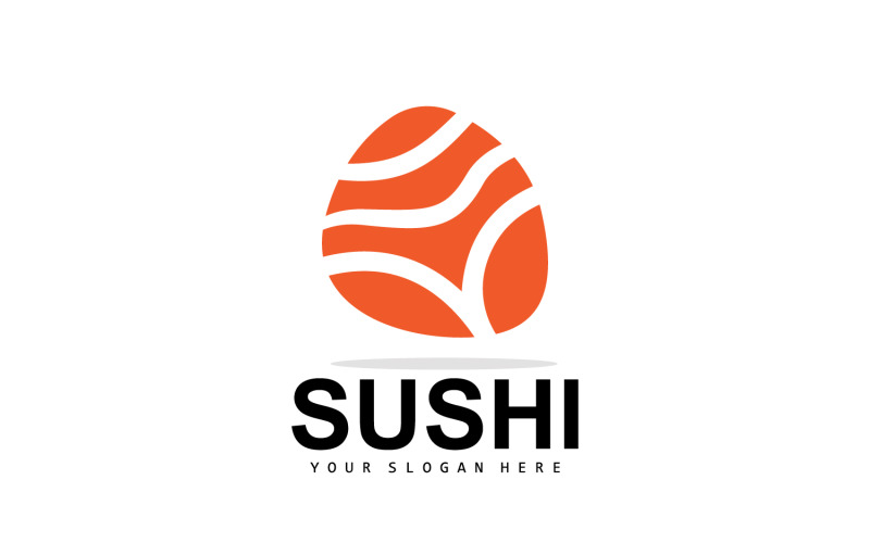 Sushi logo simple design sushi japaneseV16 Logo Template