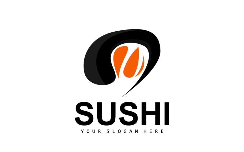 Sushi logo simple design sushi japaneseV17 Logo Template