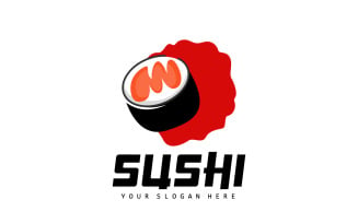 Sushi logo simple design sushi japaneseV1