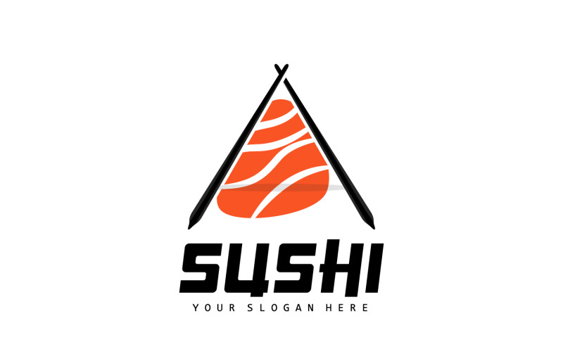 Sushi logo simple design sushi japaneseV21 Logo Template