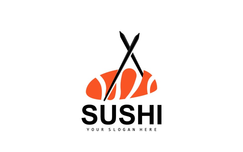 Sushi logo simple design sushi japaneseV22 Logo Template