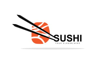 Sushi logo simple design sushi japaneseV24