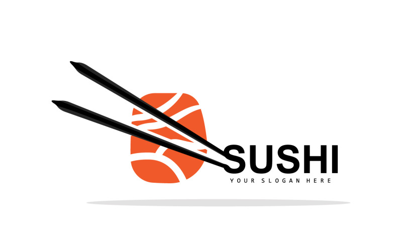 Sushi logo simple design sushi japaneseV24 Logo Template