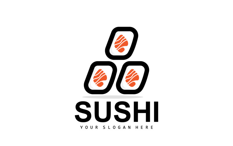 Sushi logo simple design sushi japaneseV30 Logo Template