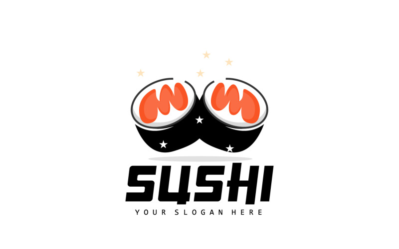 Sushi logo simple design sushi japaneseV31 Logo Template