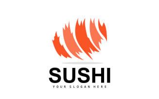 Sushi logo simple design sushi japaneseV5