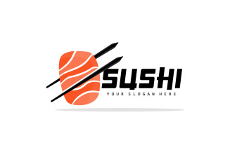 Sushi logo simple design sushi japaneseV7