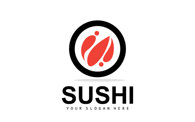 Sushi logo simple design sushi japaneseV9 Logo Template