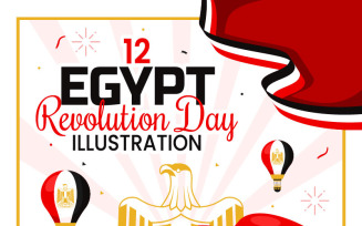 12 Egypt Revolution Day Illustration