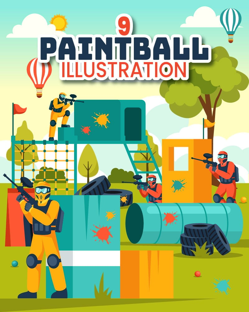 Kit Graphique #414469 Jeu Paintball Web Design - Logo template Preview