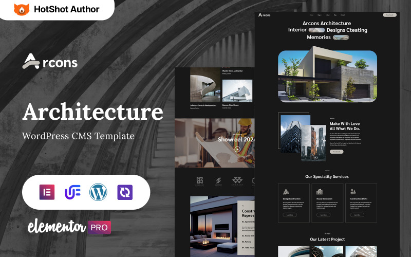 Arcons - Architecture And Construction Company WordPress Elementor Theme WordPress Theme