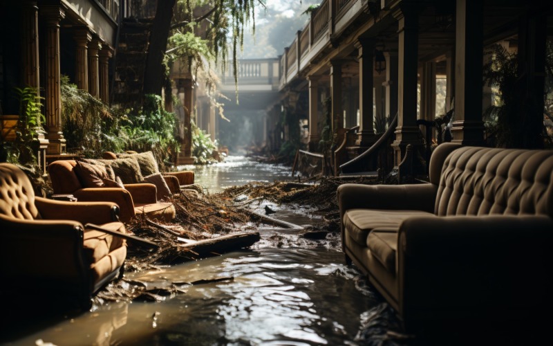 Extreme Weather Conditions Flood, Some Houses Destroyed 12 Illustration