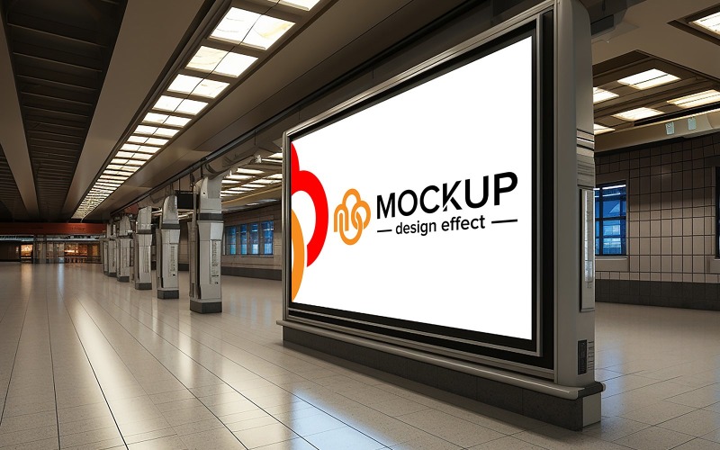 Subway for advertising billboard mockup concept psd Product Mockup