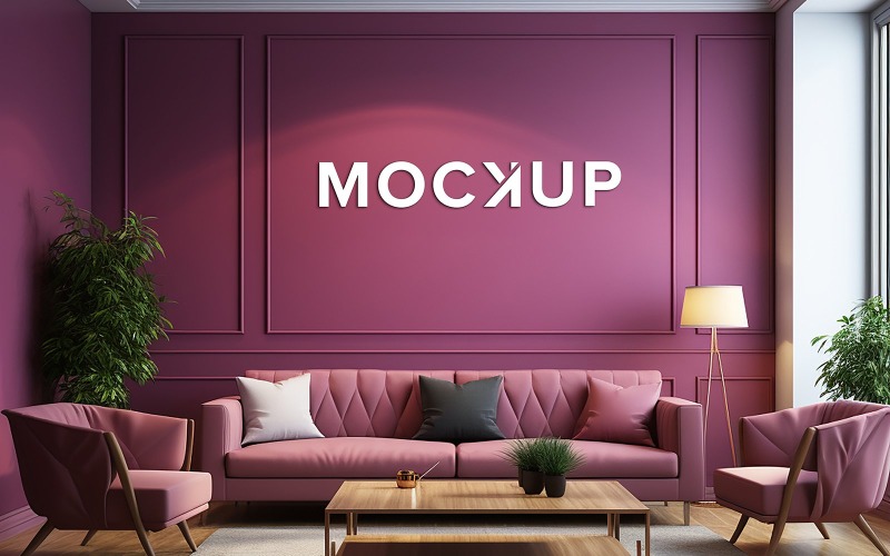 Wall mockup interior your design mockup Product Mockup