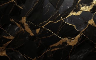 Abstract black and gold tiles background
