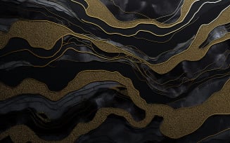 Abstract black and gold wall background