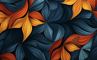 Rainbow leaves pattern_colorful leaf pattern_premium leaves art