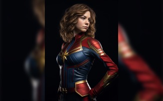 Young female superhero model standing 43