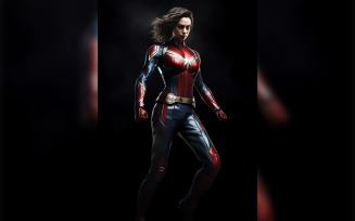 Young female superhero model standing 44