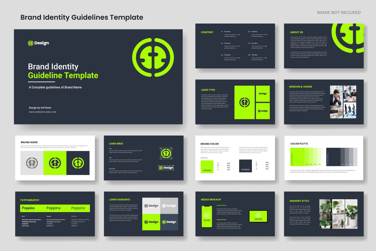 Template #414987 Brand Book Webdesign Template - Logo template Preview