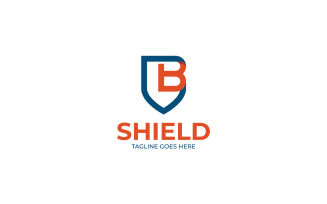 B Shield Logo Template Design