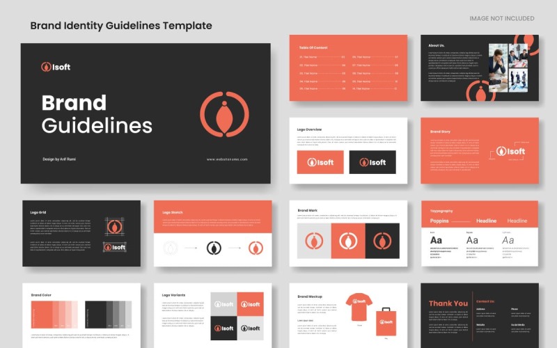Brand guidelines presentation layout template Corporate Identity