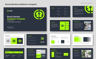 Brand Identity Guidelines layout, Corporate brand identity template.