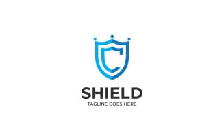 C Shield Logo Template Design