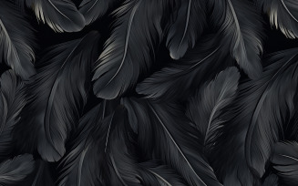 Dark feathers illustration pattern_black feathers pattern_black feathers art
