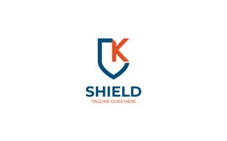 K Shield Logo Template Design