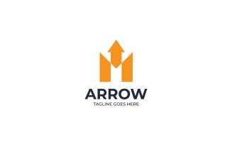 M Arrow Logo Template Design