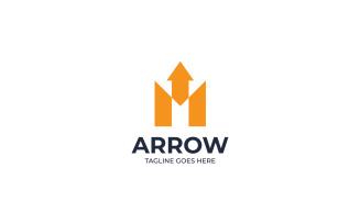 M Arrow Logo Template Design