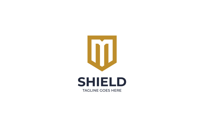 M Shield Logo Design Template Logo Template