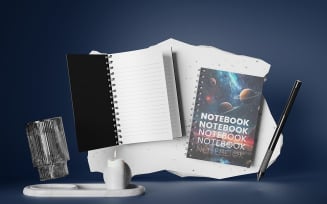 Notebook Mockup PSD Template Vol 04