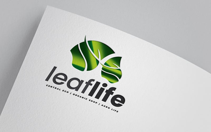 Organic Fresh Leaf Landscape Logo Logo Template