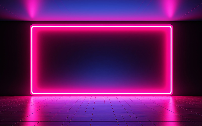 Blank stage on neon action board Background