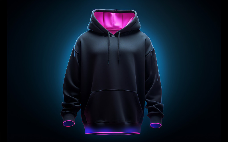 Hanging blank hoodie_men's dark hoodie mockup Background