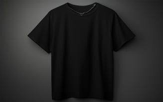 Black T-shirt design_blank men mockup T-shirt