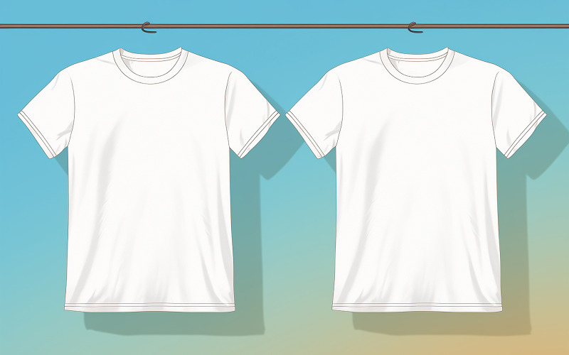 Hanging white T-shirt design_blank t-shirt Background